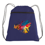 Large Polyester Drawstring Backpack (14'' W X 19'' H) 210D