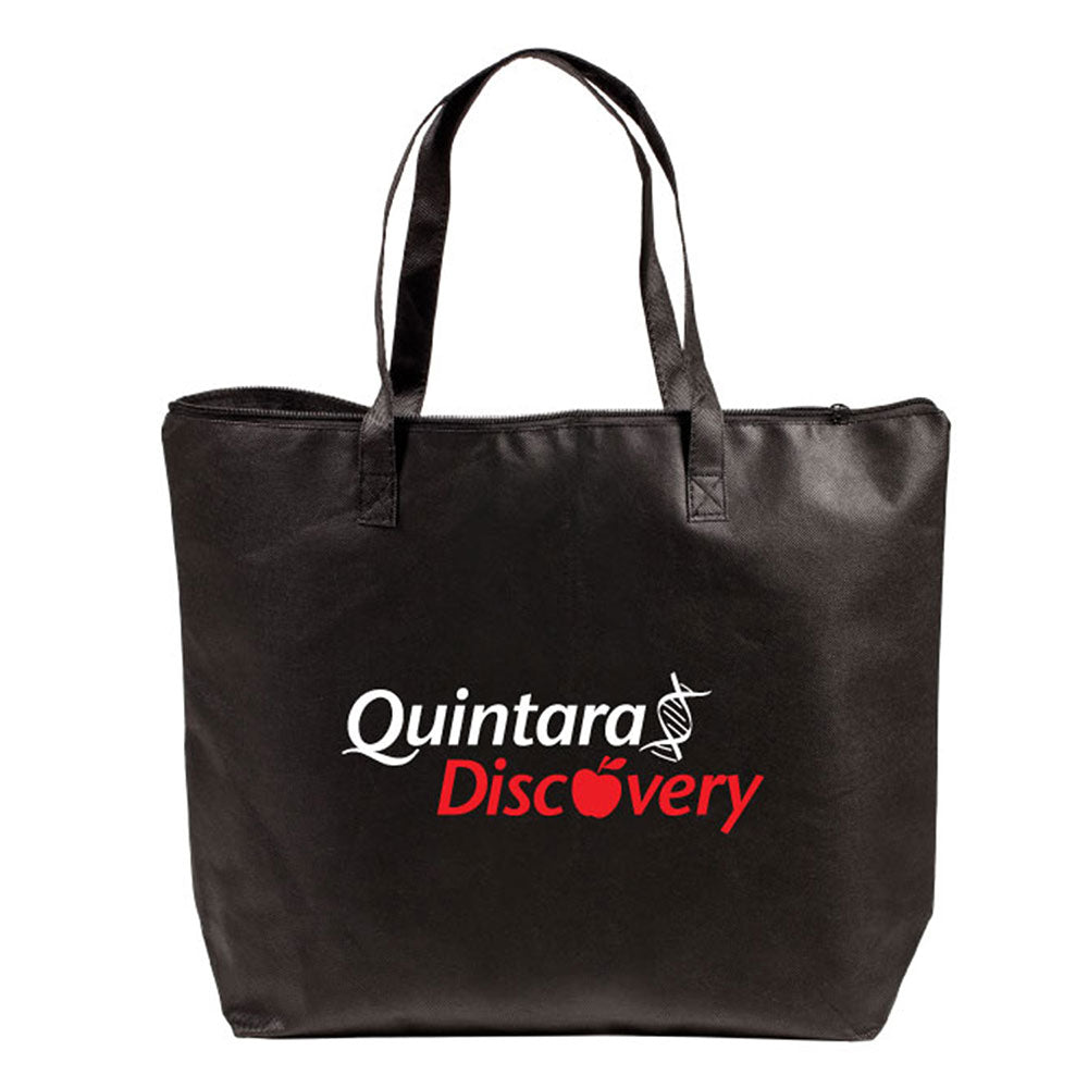 Xl Polypropylene Zippered Tote Bag (20'' W X 15'' H) 100 Gsm-Tote Bag-Brand Your Tote-Brand Your Tote