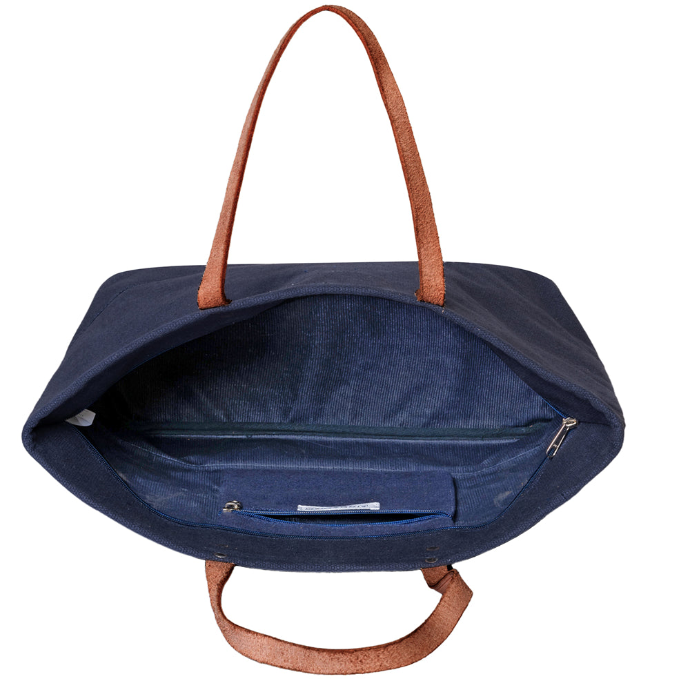 Large Cotton Next Level Dobby Tote Bag (19.6'' W X 13'' H) 18 Oz