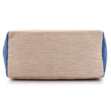 Large Cotton Canvas Tote Bag (21.25'' W X 13.4'' H) 18 Oz Cotton Side Panels/Jute Front&Back