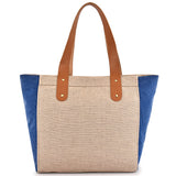 Large Cotton Canvas Tote Bag (21.25'' W X 13.4'' H) 18 Oz Cotton Side Panels/Jute Front&Back