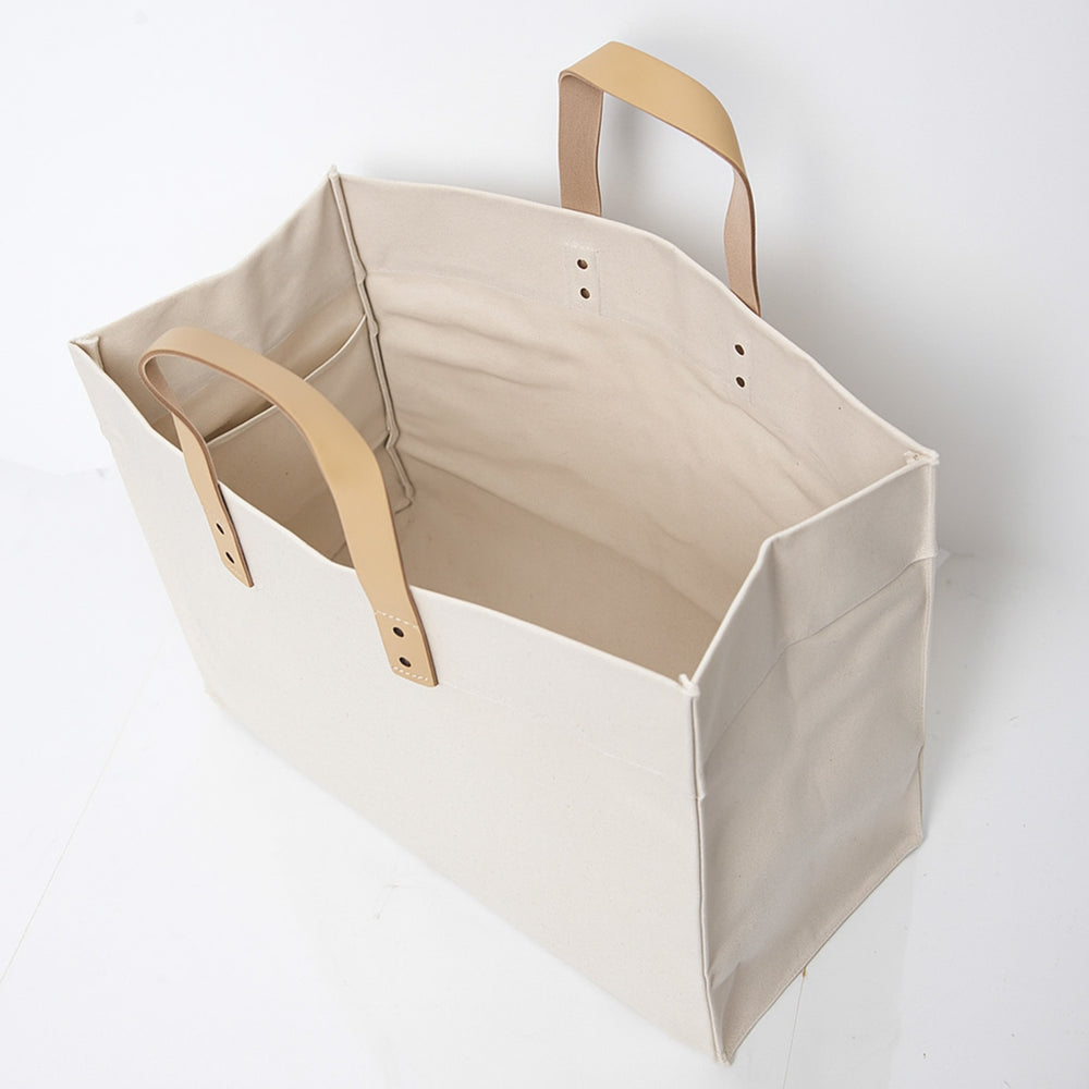 Large Cotton Canvas City Tote Bag (18'' W X 14'' H) 20 Oz