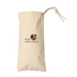Small Cotton Canvas Drawstring Wine Tote Bag (6.25'' W X 13'' H) 7 Oz