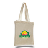 Small Cotton Canvas Book Tote Bag (10'' W X 12'' H) 12 Oz