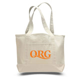 Medium Cotton Canvas Deluxe Shopping Tote Bag (18.5'' W X 12'' H) 12 Oz