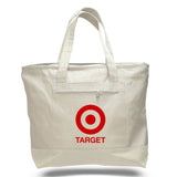 Large Cotton Canvas Tote Bag (18'' W X 14'' H) 12 Oz