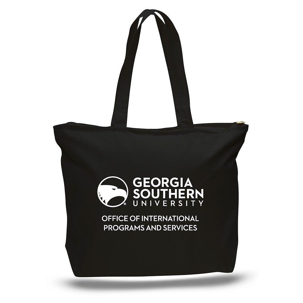 Xl Cotton Canvas Zippered Tote Bag (20'' W X 15'' H) 12 Oz