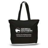 Xl Cotton Canvas Zippered Tote Bag (20'' W X 15'' H) 12 Oz