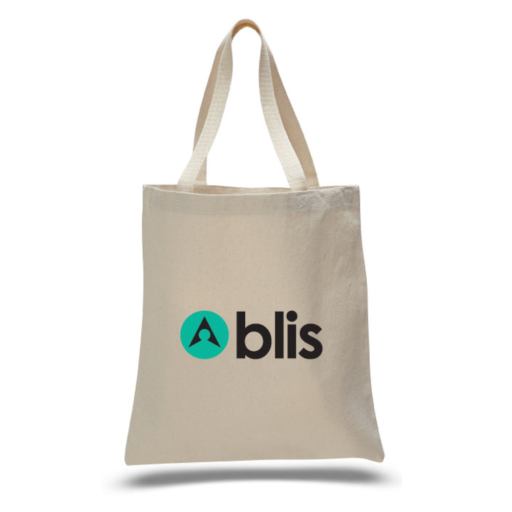 Large Cotton Canvas Promotional Tote Bag (15'' W X 16'' H) 12 Oz