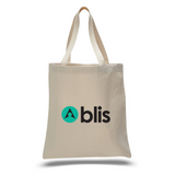 Large Cotton Canvas Promotional Tote Bag (15'' W X 16'' H) 12 Oz