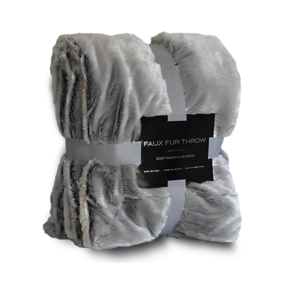 Polyester Fur Sherpa Blanket (50'' W X 60'' H) 235 G/Sqm