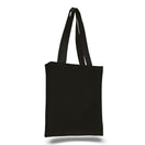 Small Cotton Canvas Book Tote Bag (10'' W X 12'' H) 12 Oz-Tote Bag-Brand Your Tote-Black-Brand Your Tote
