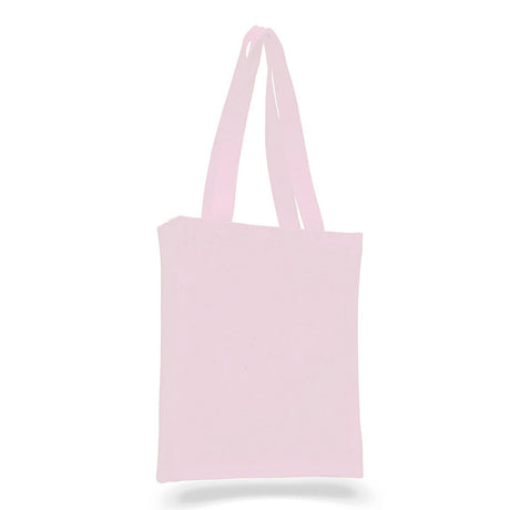 Small Cotton Canvas Book Tote Bag (10'' W X 12'' H) 12 Oz-Tote Bag-Brand Your Tote-Light Pink-Brand Your Tote