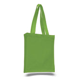 Small Cotton Canvas Book Tote Bag (10'' W X 12'' H) 12 Oz-Tote Bag-Brand Your Tote-Lime Green-Brand Your Tote