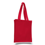 Small Cotton Canvas Book Tote Bag (10'' W X 12'' H) 12 Oz-Tote Bag-Brand Your Tote-Red-Brand Your Tote