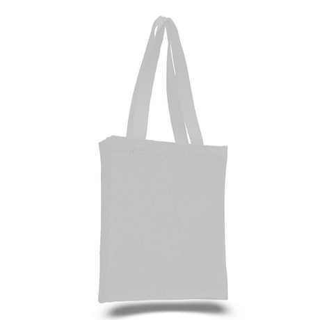 Small Cotton Canvas Book Tote Bag (10'' W X 12'' H) 12 Oz-Tote Bag-Brand Your Tote-White-Brand Your Tote