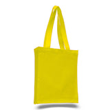 Small Cotton Canvas Book Tote Bag (10'' W X 12'' H) 12 Oz-Tote Bag-Brand Your Tote-Yellow-Brand Your Tote
