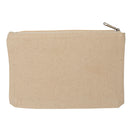 Small Cotton Canvas Cosmetic Cosmetic Pouch (9'' W X 5.5'' H) 10 Oz-Pouch-Brand Your Tote-Natural-Brand Your Tote