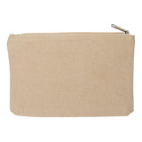 Small Cotton Canvas Cosmetic Cosmetic Pouch (9'' W X 5.5'' H) 10 Oz-Pouch-Brand Your Tote-Natural-Brand Your Tote