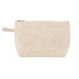 Small Cotton Canvas Cosmetic Pouch (11'' W X 7'' H) 12 Oz-Pouch-Brand Your Tote-Natural-Natural-Brand Your Tote