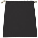 Small Cotton Canvas Drawstring Pouch (8'' W X 10'' H) 7 Oz-Pouch-Brand Your Tote-Black-Brand Your Tote