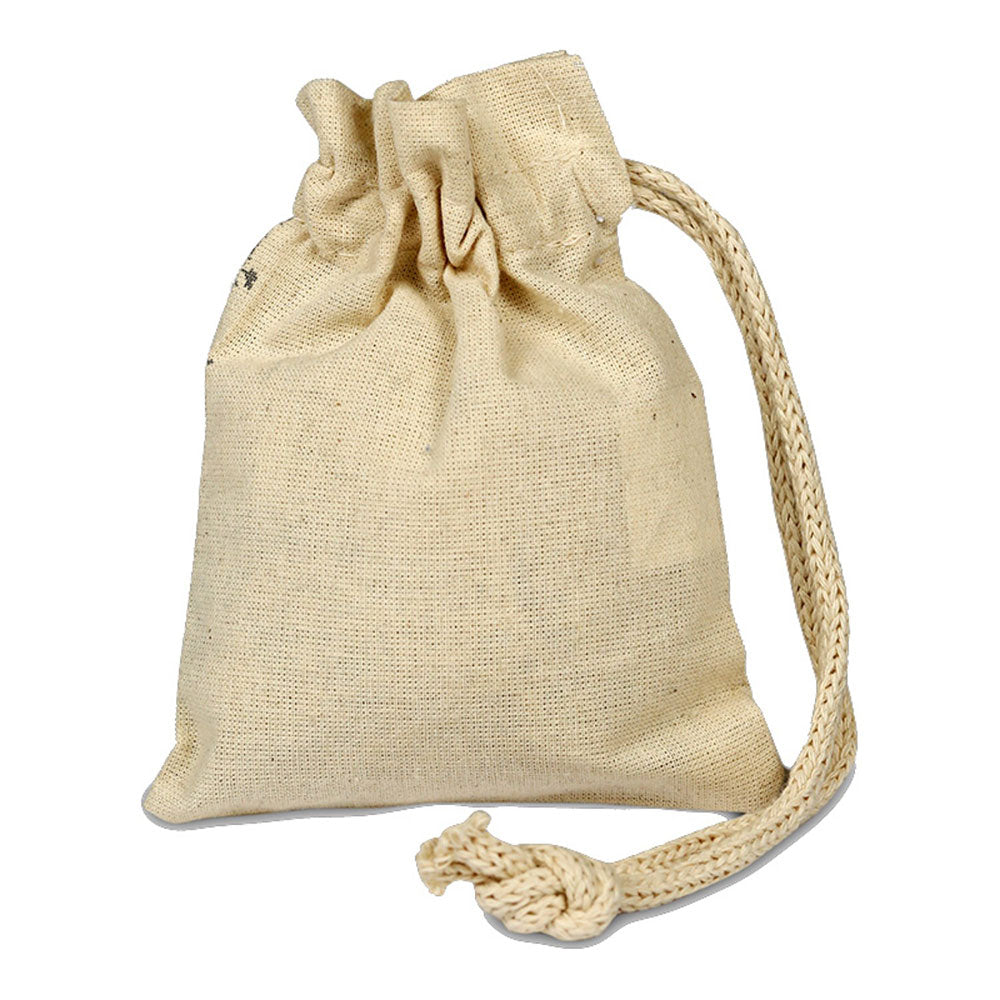 Small Cotton Canvas Single Cord Drawstring Pouch (4'' W X 5'' H) 6 Oz-Pouch-Brand Your Tote-Natural-Brand Your Tote