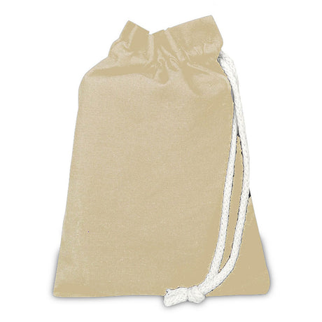 Small Cotton Canvas Single Cord Drawstring Pouch (6'' W X 8'' H) 6 Oz-Pouch-Brand Your Tote-Natural-Brand Your Tote