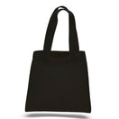 Small Cotton Canvas Tote Bag (6'' W X 6'' H) 6 Oz-Tote Bag-Brand Your Tote-Black-Brand Your Tote