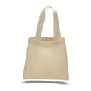 Small Cotton Canvas Tote Bag (6'' W X 6'' H) 6 Oz-Tote Bag-Brand Your Tote-Natural-Brand Your Tote