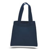 Small Cotton Canvas Tote Bag (6'' W X 6'' H) 6 Oz-Tote Bag-Brand Your Tote-Navy Blue-Brand Your Tote