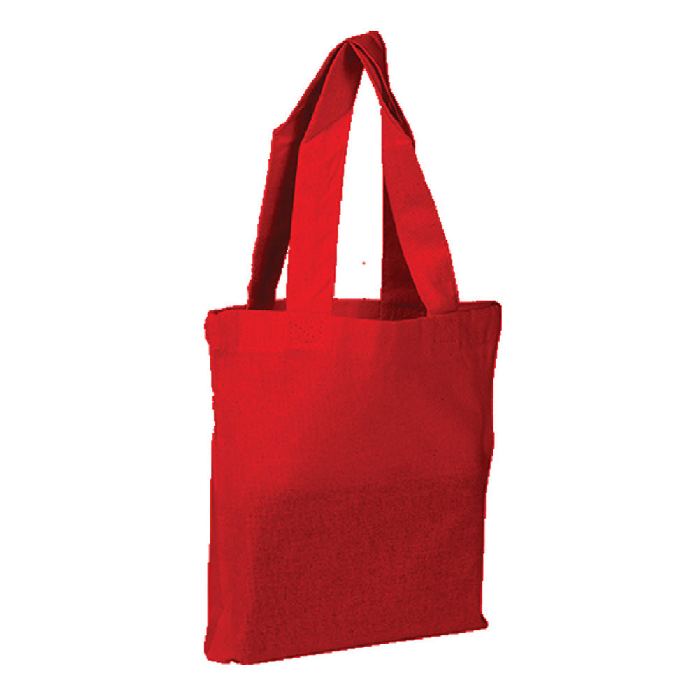 Small Cotton Canvas Tote Bag (8'' W X 8'' H) 7 Oz-Tote Bag-Brand Your Tote-Red-Brand Your Tote