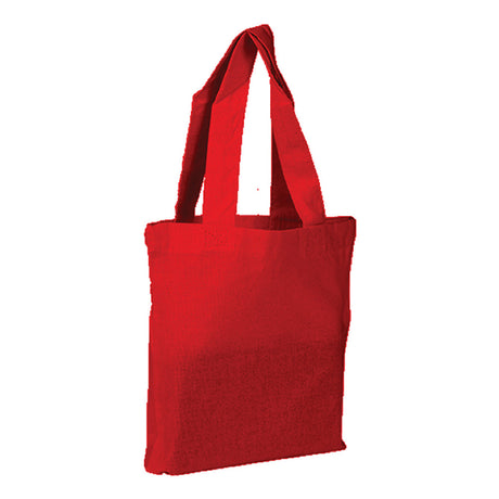 Small Cotton Canvas Tote Bag (9'' W X 11'' H) 7 Oz-Tote Bag-Brand Your Tote-Red-Brand Your Tote