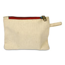 Small Cotton Canvas Zippered Pouch (5'' W X 4'' H) 12 Oz-Pouch-Brand Your Tote-Red-Brand Your Tote