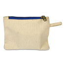 Small Cotton Canvas Zippered Pouch (5'' W X 4'' H) 12 Oz-Pouch-Brand Your Tote-Royal Blue-Brand Your Tote