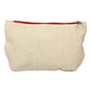 Small Cotton Canvas Zippered Pouch (9.75'' W X 6'' H) 12 Oz-Pouch-Brand Your Tote-Red-Brand Your Tote