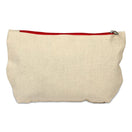 Small Cotton Canvas Zippered Pouch (9.75'' W X 6'' H) 12 Oz-Pouch-Brand Your Tote-Red-Brand Your Tote