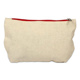 Small Cotton Canvas Zippered Pouch (9.75'' W X 6'' H) 12 Oz-Pouch-Brand Your Tote-Red-Brand Your Tote