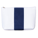 Small Dobby Cotton Beach Club Mate Pouch (9.8'' W X 5.9'' H) 18 Oz-Pouch-Brand Your Tote-Navy Blue-Brand Your Tote