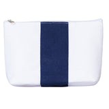 Small Dobby Cotton Beach Club Mate Pouch (9.8'' W X 5.9'' H) 18 Oz-Pouch-Brand Your Tote-Navy Blue-Brand Your Tote