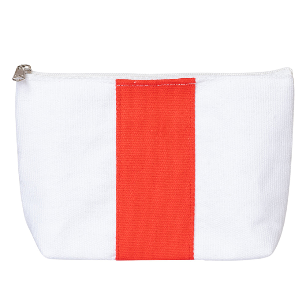 Small Dobby Cotton Beach Club Mate Pouch (9.8'' W X 5.9'' H) 18 Oz-Pouch-Brand Your Tote-Red-Brand Your Tote