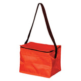 Small Polyester 6 Can Cooler Bag (8'' W X 6'' H) 210D-Bag-Brand Your Tote-Orange-Brand Your Tote