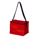 Small Polyester 6 Can Cooler Bag (8'' W X 6'' H) 210D-Bag-Brand Your Tote-Red-Brand Your Tote