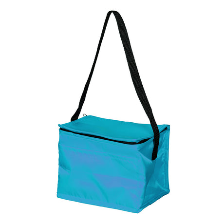 Small Polyester 6 Can Cooler Bag (8'' W X 6'' H) 210D-Bag-Brand Your Tote-Turquoise-Brand Your Tote