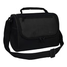Small Polyester Break Time Lunch Bag (9.5'' W X 7.5'' H) 600D-Bag-Brand Your Tote-Black-Black-Brand Your Tote