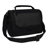 Small Polyester Break Time Lunch Bag (9.5'' W X 7.5'' H) 600D-Bag-Brand Your Tote-Black-Black-Brand Your Tote