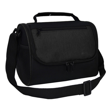 Small Polyester Break Time Lunch Bag (9.5'' W X 7.5'' H) 600D-Bag-Brand Your Tote-Black-Black-Brand Your Tote