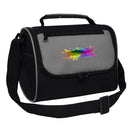Small Polyester Break Time Lunch Bag (9.5'' W X 7.5'' H) 600D-Bag-Brand Your Tote-Heather Grey-Black-Brand Your Tote