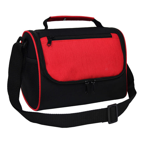 Small Polyester Break Time Lunch Bag (9.5'' W X 7.5'' H) 600D-Bag-Brand Your Tote-Red-Black-Brand Your Tote