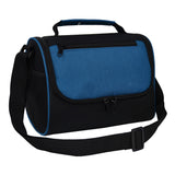 Small Polyester Break Time Lunch Bag (9.5'' W X 7.5'' H) 600D-Bag-Brand Your Tote-Royal Blue Heather-Black-Brand Your Tote