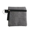 Small Polyester Coin Pouch (3.75'' W X 4'' H) 300D-Pouch-Brand Your Tote-Heather Grey-Black-Brand Your Tote